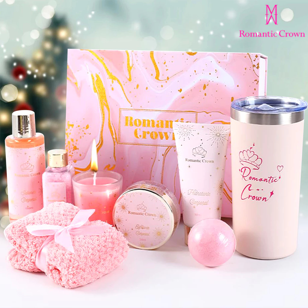Kit Presente de Banho Feminino SPA com Copo Térmico Inox,Ideal para Aniversário e Natal,Co...