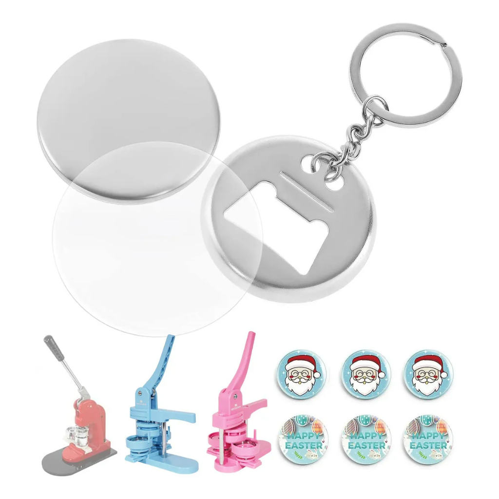 44mm Branco Pins E Bottons Chaves De Abridor De Garrafas 50 Kits Para Mecolour Máquina De Button em Oferta na Shopee