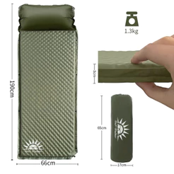Colchão Inflável De Acampamento Com Travesseiro 190cm,recuperação automática New Hawaii