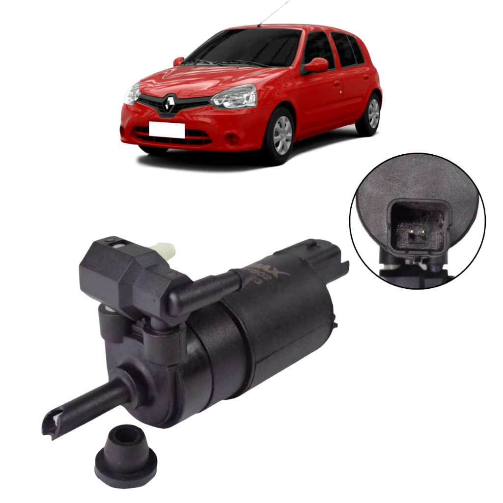 Bomba Esguicho Agua Limpador Parabrisa Renault Clio 1996 A 2016 12V 2 Saidas em Oferta na Shopee