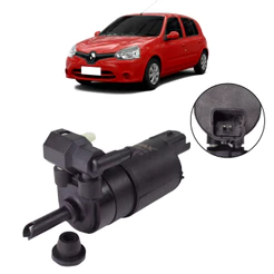 Bomba Esguicho Agua Limpador Parabrisa Renault Clio 1996 A 2016 12V 2 Saidas
