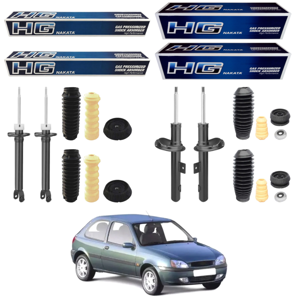 KIT 4 AMORTECEDOR FIESTA STREET 2001 A 2006 ORIGINAL NAKATA + KITS