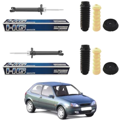 PAR AMORTECEDOR TRASEIRO FIESTA STREET 2001 A 2006 ORIGINAL NAKATA + KITS