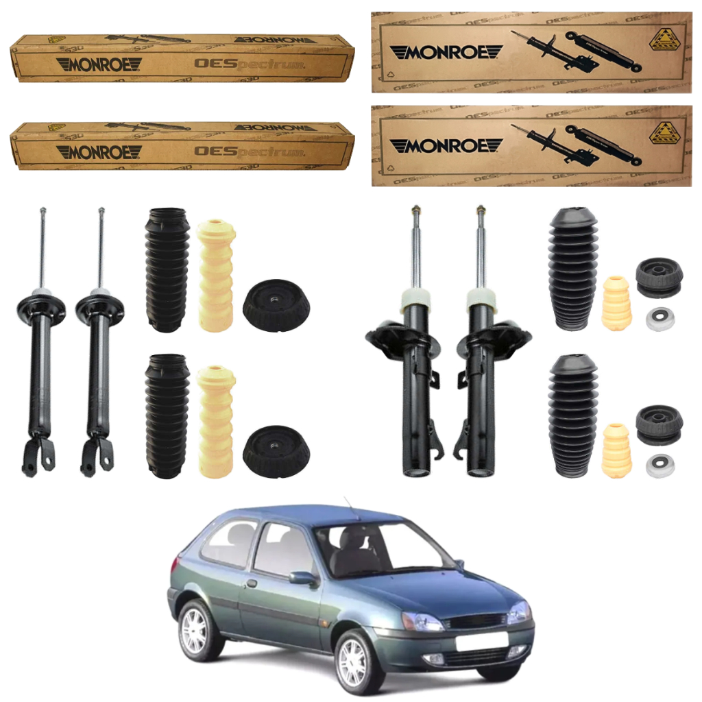 KIT 4 AMORTECEDOR FIESTA STREET 2001 A 2006 MONROE + KIT