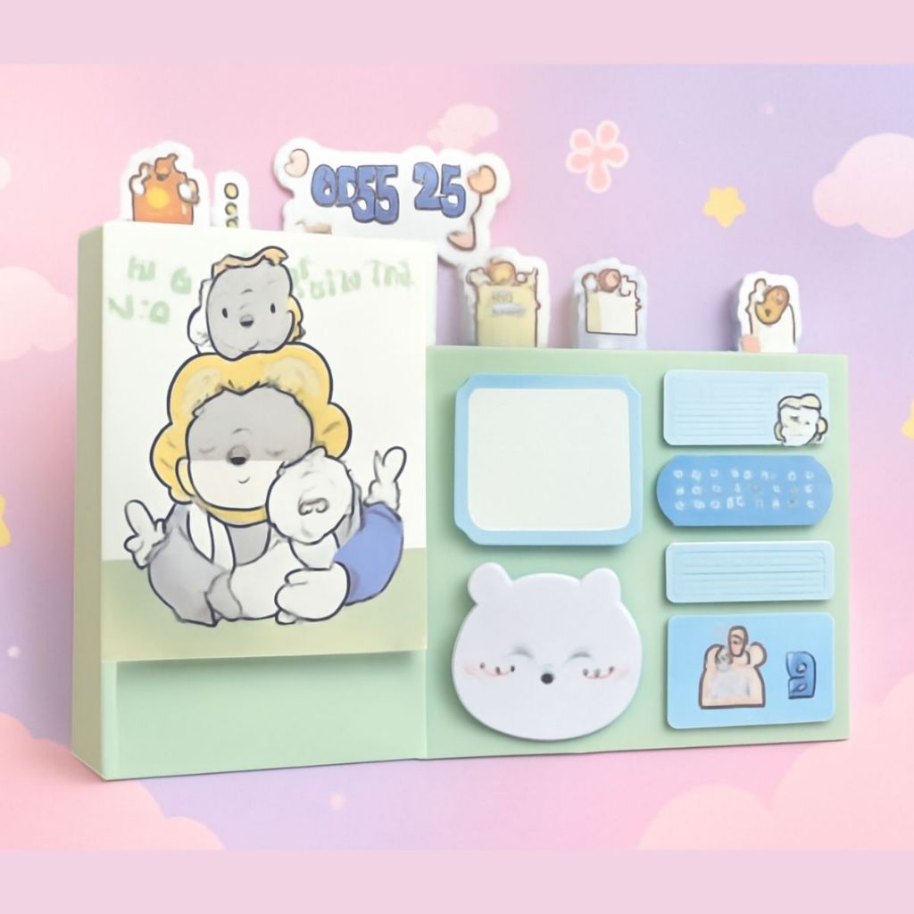 Bloco Adesivo Recadinhos Adesivos Fofos Papelaria Escolar 180 Folhas Gatinho Unicórnio It em Oferta na Shopee