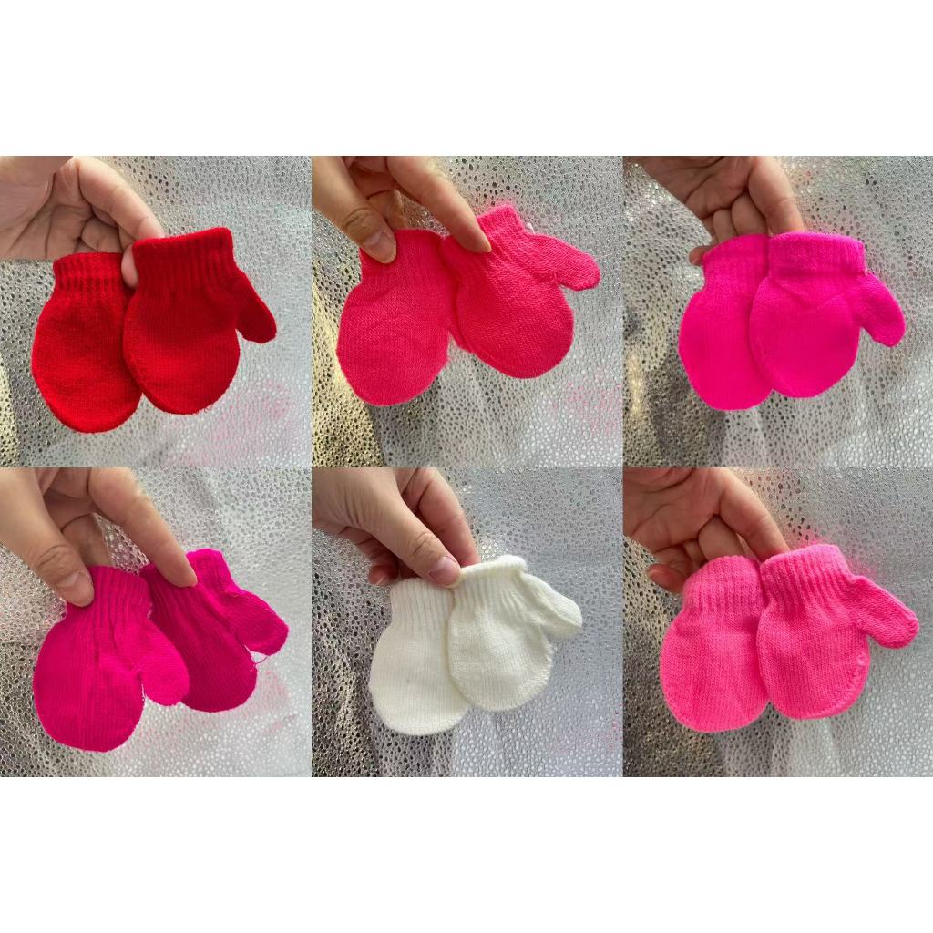 Kit De Luvas De Lã acrílica Cor Liso Infantil Bebe 0-12 Meses e 1-3 Anos e 3-5 Anos e 5-8 Anos — imagem 2 de 2