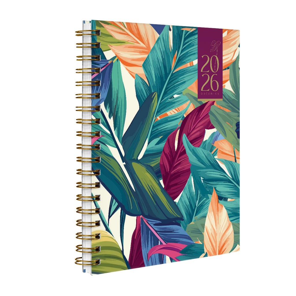 Agenda Planner Semanal 2026 Botanics Tropical Leaves