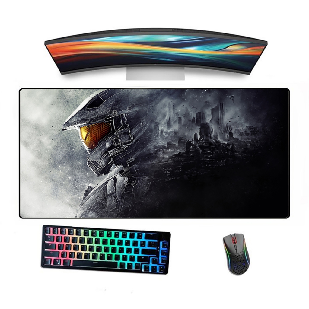 Mousepad Speed Gamer Borda Costurada Ergonómico Estampado Halo Game Consoles