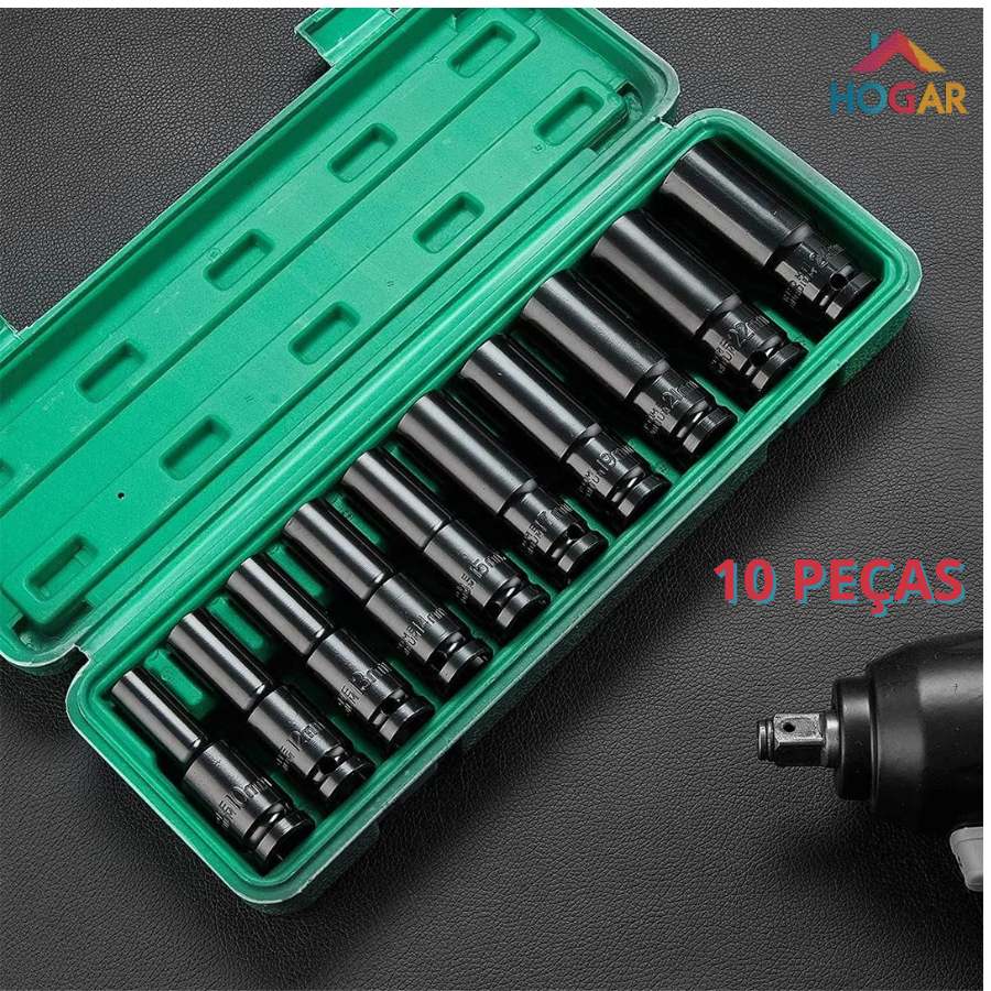 Jogo de Soquete Bits de Parafusadeira Impacto Kit Canhão para Parafusadeira Longo Curto 10pç ou 28pç