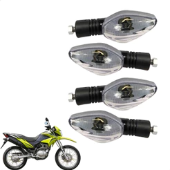 Pisca Seta Moto Para Honda Nxr 150 Bros 2013 2014 4 Unidades Cristal