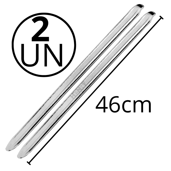 Kit 2 Espátula Borracheiro Chata 46cm Para Desmontar Pneus em Oferta na Shopee