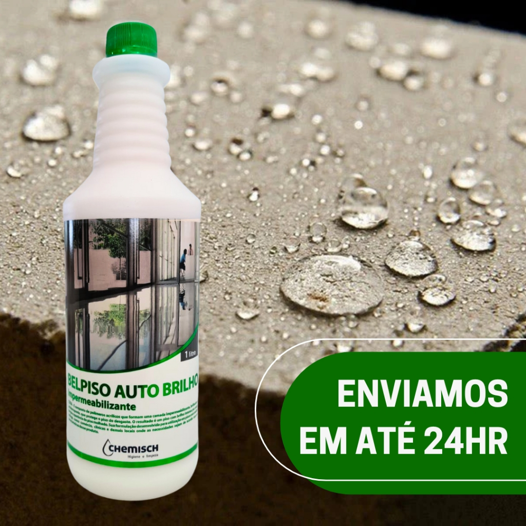 Impermeabilizante Auto Brilho 1L p/pisos, laminados, madeiras Efeito molhado Perfeito brilho intenso