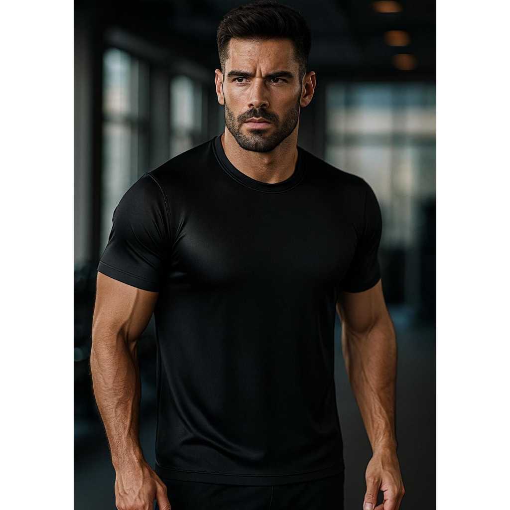 Camisa Térmica Manga Curta Blusa Unissex Proteção UV50 + Camiseta Segunda Pele Compressão Anti Suor