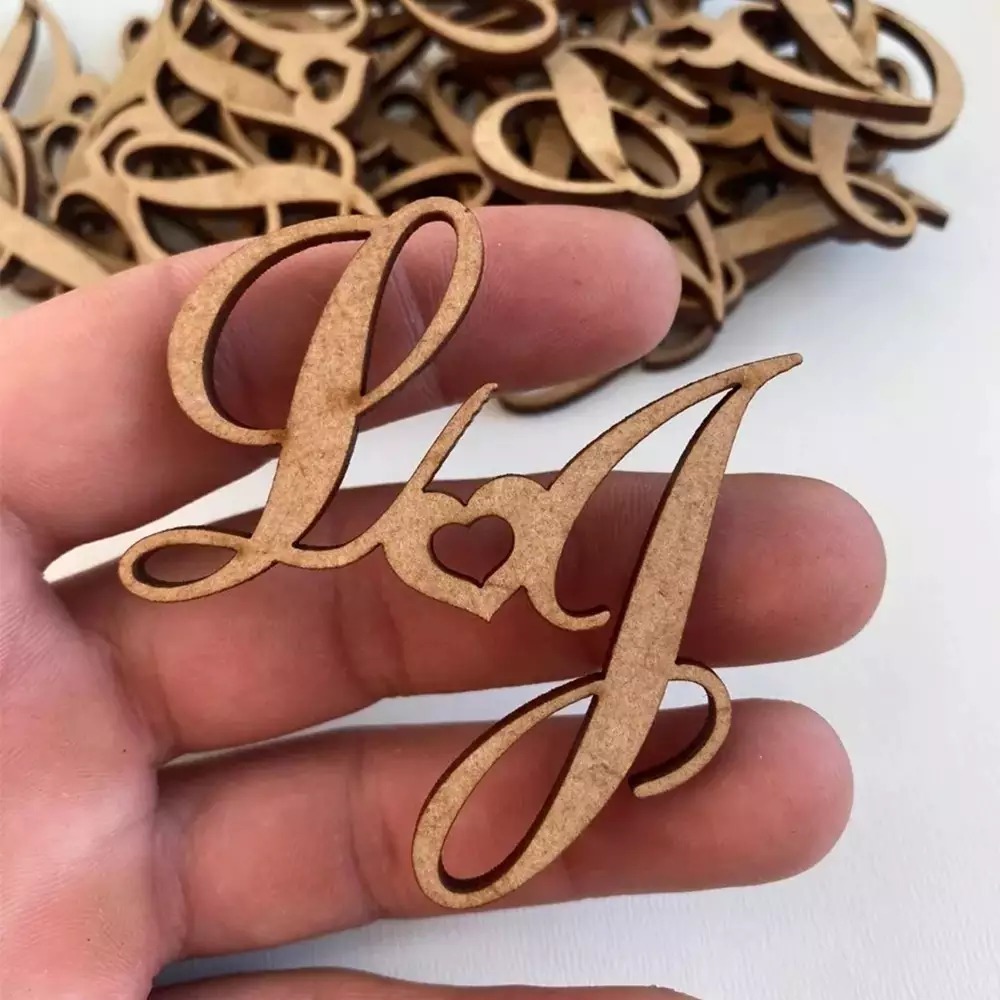 Iniciais MDF Casamento Noivado Letra Personalizada Caixa Convite Padrinhos em Oferta na Shopee
