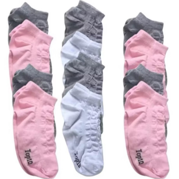 KIT 6 a 15 pares de Meia feminina soquete menor preço direto da fabrica Algodão em Oferta na Shopee