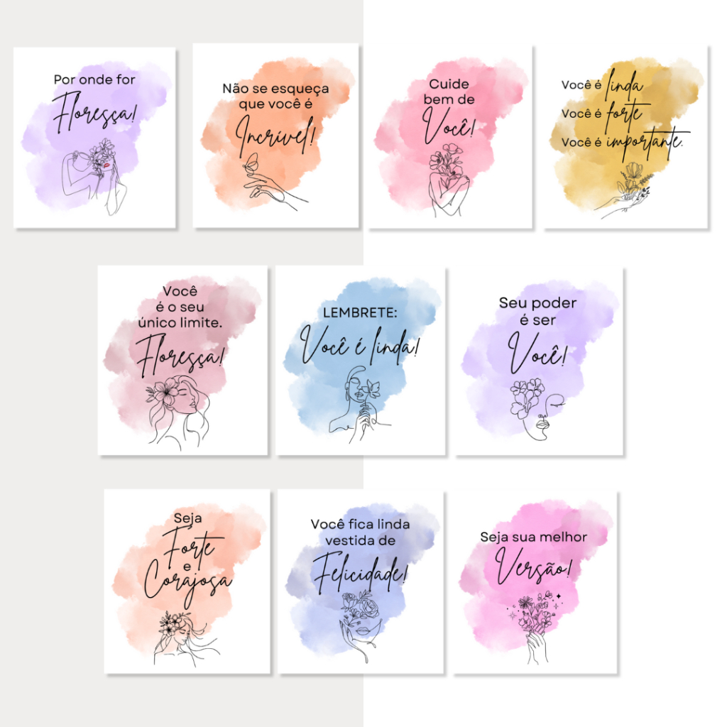 Mini Cartão motivacional para MULHERES, mimo cliente, mimo mulher em Oferta na Shopee