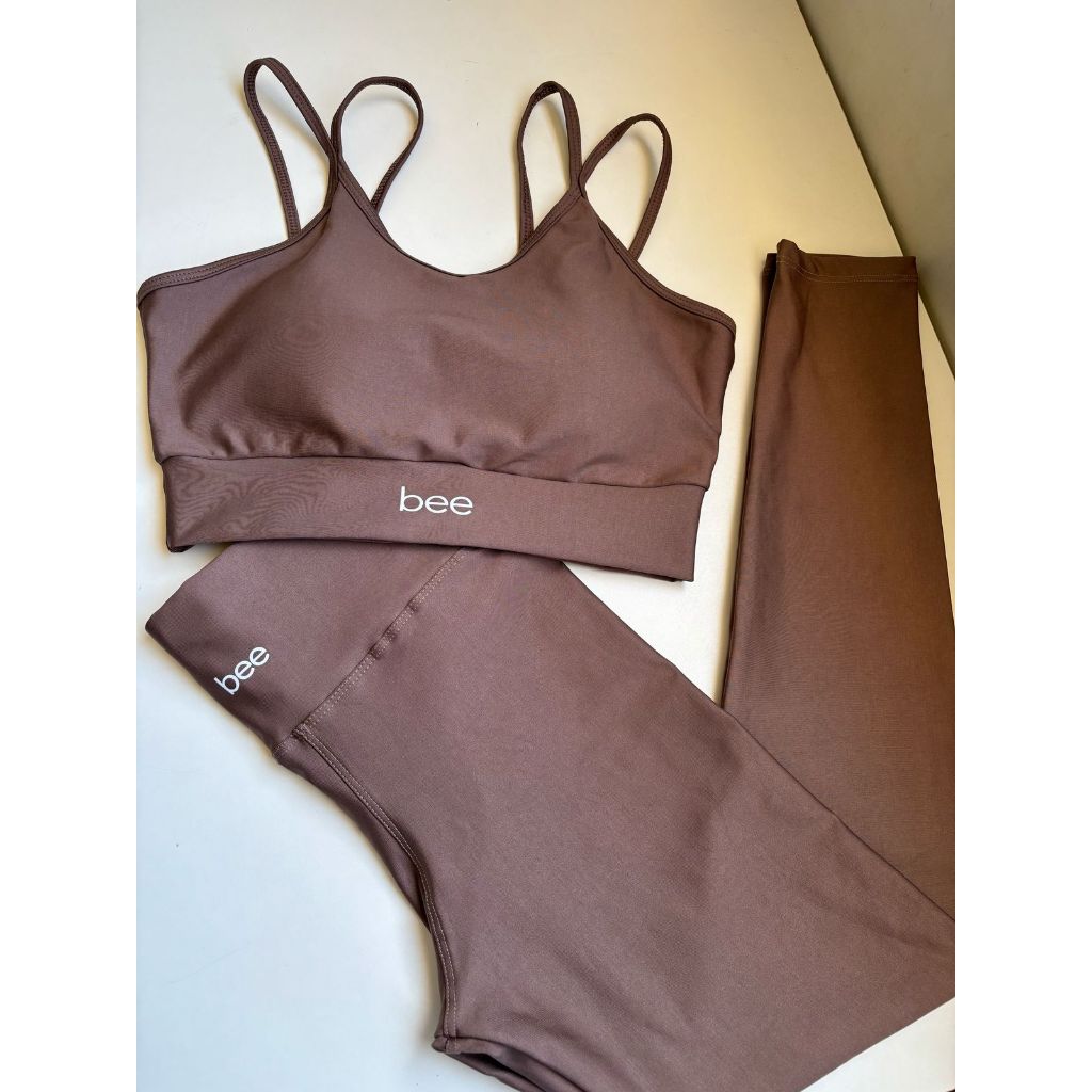 Conjunto Academia Treino Top e Calça Legging Feminino Fitness Luxo