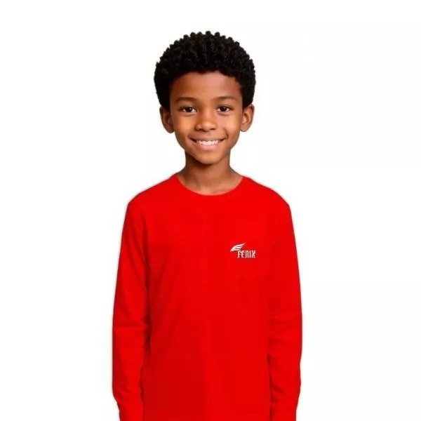Camisa térmica infantil proteção solar segunda pele