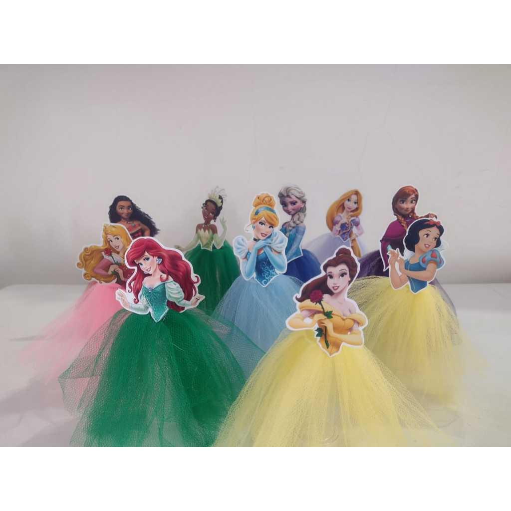 15 Tubetes Tule - Princesas Da Disney No Tule
