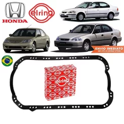 Junta do Carter Honda Civic 1.5 1.6 1.7 16v 1994 a 2006 Original Elring Com Nota Fiscal e Garantia