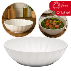 Saladeira Bowl 25,5cm Flora Camelia Porcelana Oxford Fruteira Centro de Mesa