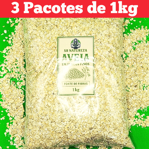 Aveia Flocos Finos 3kg - Sr Natureza Produtos Naturais em Oferta na Shopee