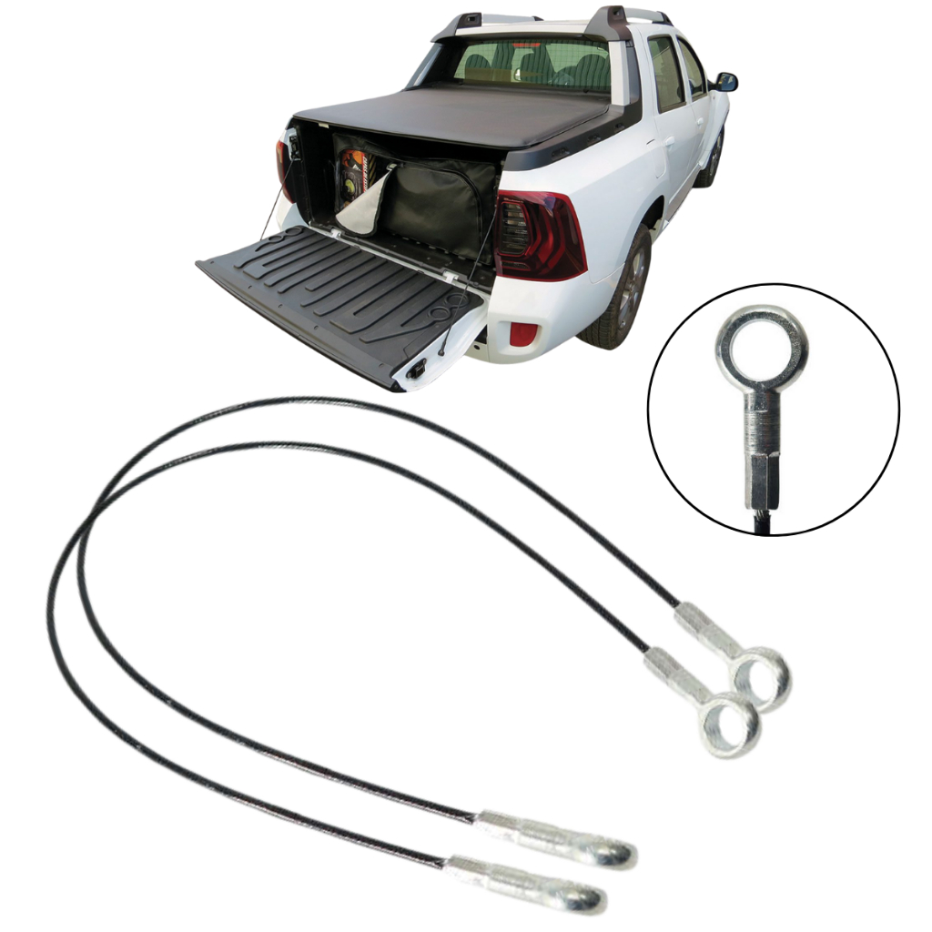 Par De Cabo Limitador Da Caçamba Tampa Traseira Renault Oroch 1.3 1.6 2.0 2015 A 2025 em Oferta na Shopee
