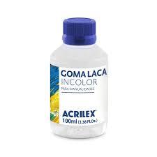 Goma laca incolor 100ml Acrilex Unidade em Oferta na Shopee