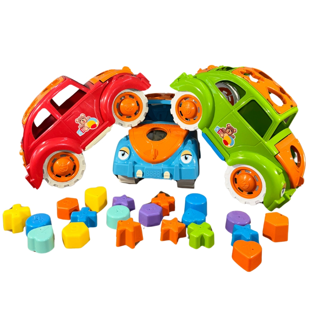 Fusca Educativo Várias Cores - Com Formas Geométricas e Peças de Montar - Cert INMETRO - QUEEN SHOP em Oferta na Shopee