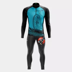 Roupa Ciclismo Masculino Inverno Conjunto Camisa Manga Longa Calça Gel Tec Pro Bike Pedal MTB