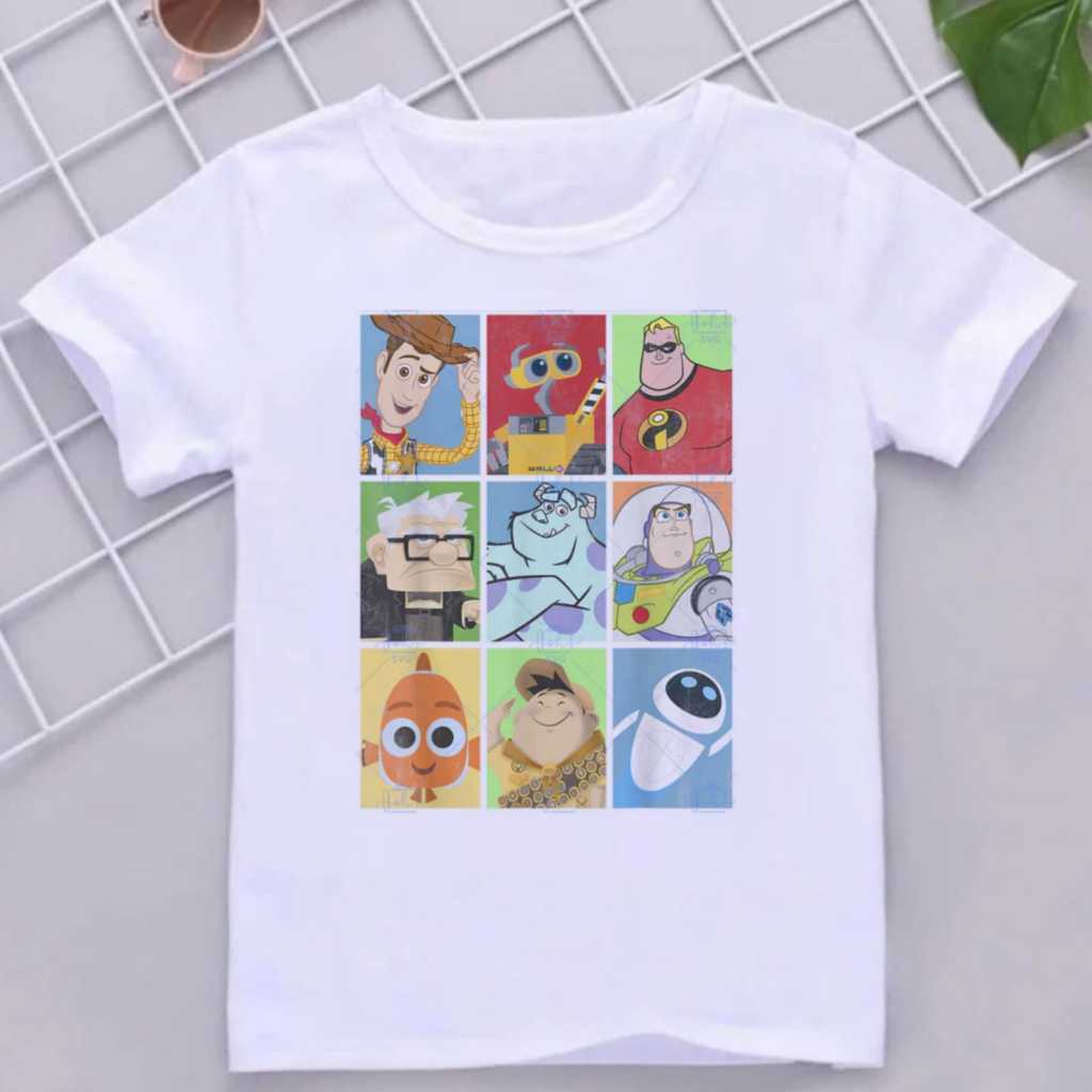 Camiseta Infantil Pixar World - [Exclusivo] Blusa criança estampa disney filho camisa personagens
