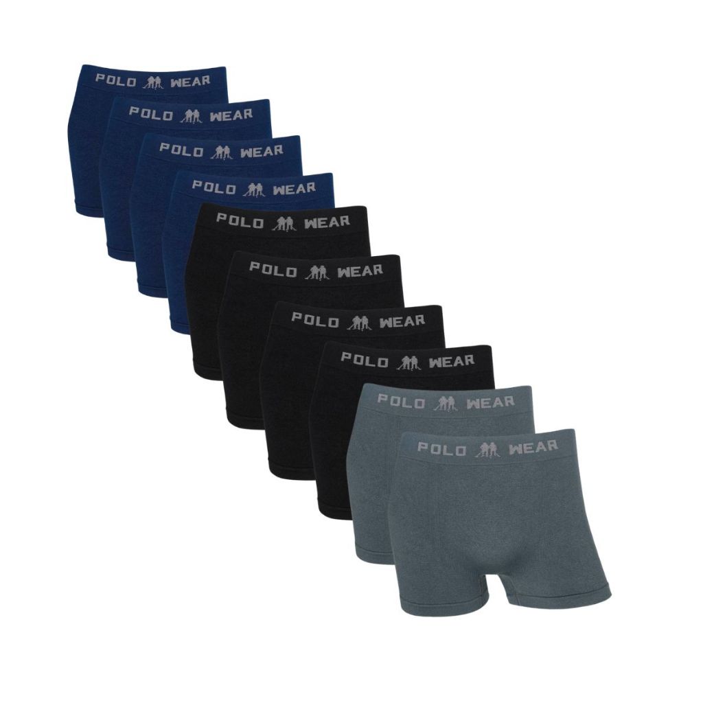 Cueca Boxer Polo Wear Masculina | Kit c/ 6 ou 10 Unidades | Variadas | Entrega Rápida SP