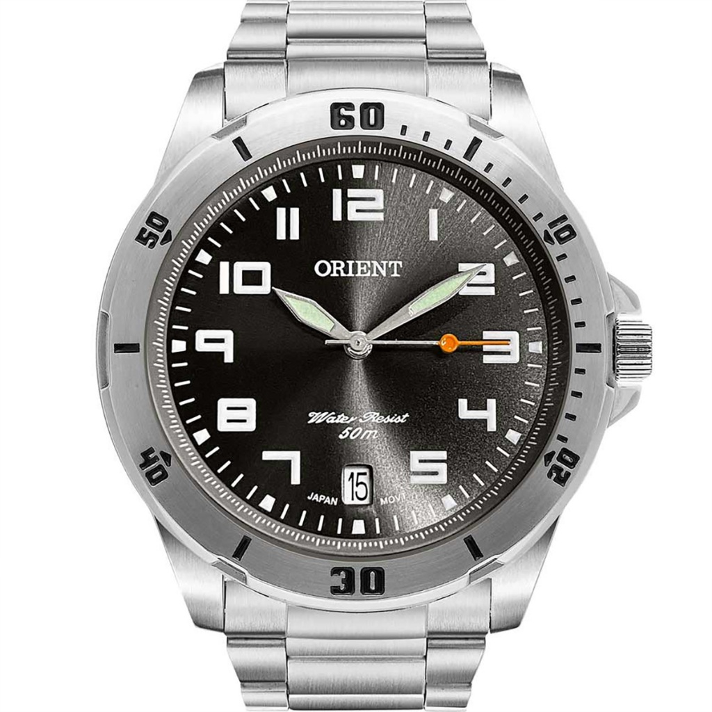 Relógio Orient Masculino Prata Sport Prova D'água 50 M - Watches