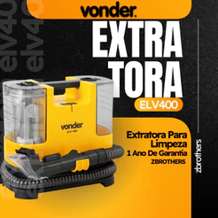 Extratora De Estofados 400W Para Limpeza Sofas Tapetes Portátil ELV400 Vonder
