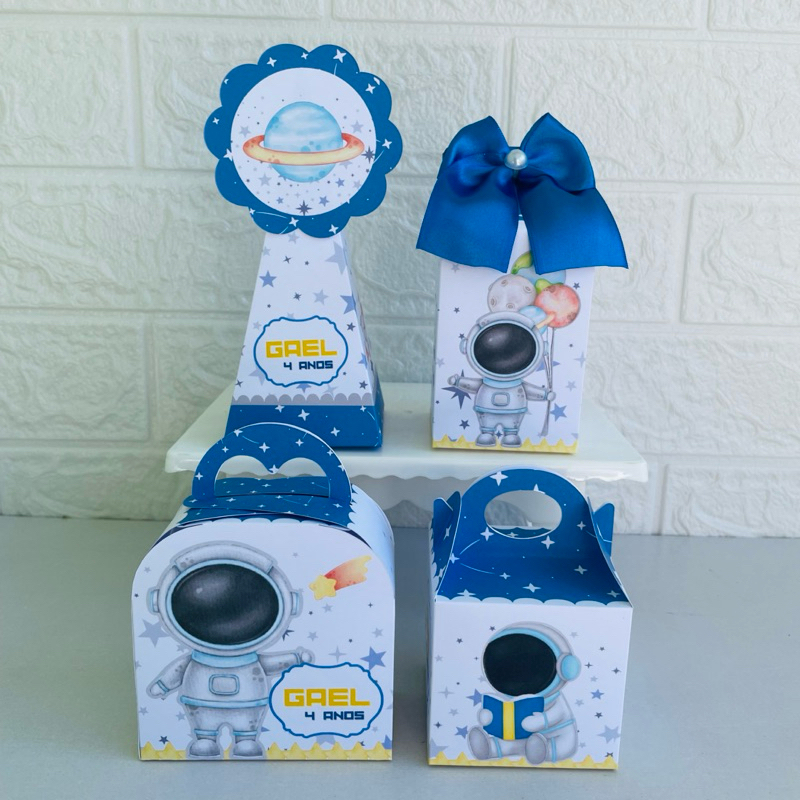 Astronauta - Kit Festa | Lembrancinha Caixinha Personalizada desmontado