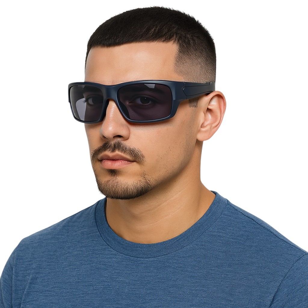 Óculos de Sol Retangular Esportivo Estiloso Com Proteção Solar Uv400 Luz Aro Completo, Muitas Cores MD-54