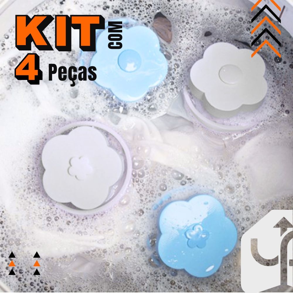 Kit 4 Peças Coletor De Pelos Para Maquina De Lavar Roupa Cães Gatos Fiapos Tira Pelos Clink
