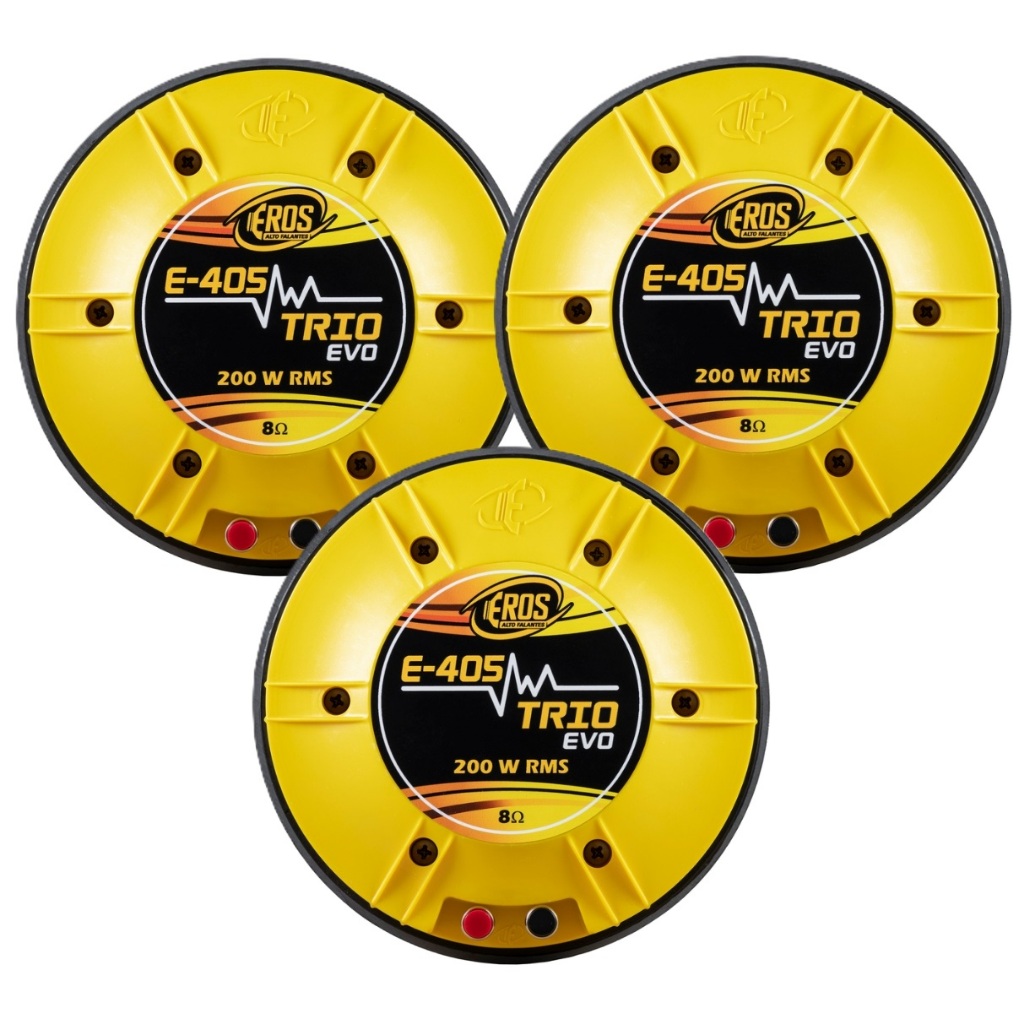 Kit 3 Driver Eros E405 Trio EVO Amarelo 200w 8 Ohms Profissional E-405 Fenolico 2 polegadas E 405 em Oferta na Shopee