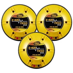 Kit 3 Driver Eros E405 Trio EVO Amarelo 200w 8 Ohms Profissional E-405 Fenolico 2 polegadas E 405