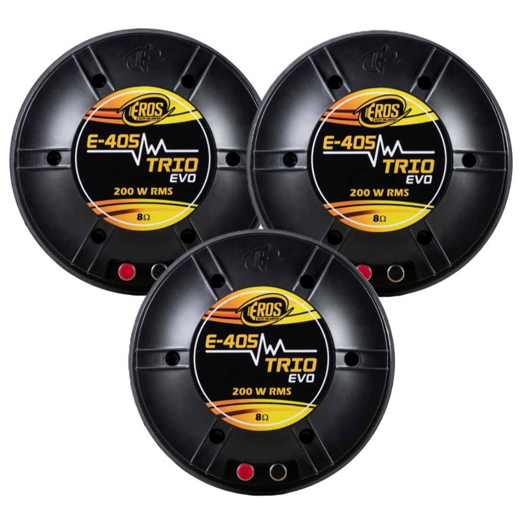 Kit 3 Driver Eros E405 Trio EVO Preto 200w 8 Ohms Profissional E-405 Fenolico 2 polegadas E 405 em Oferta na Shopee