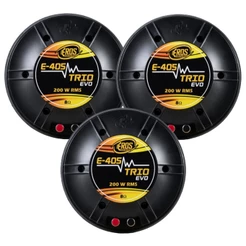 Kit 3 Driver Eros E405 Trio EVO Preto 200w 8 Ohms Profissional E-405 Fenolico 2 polegadas E 405