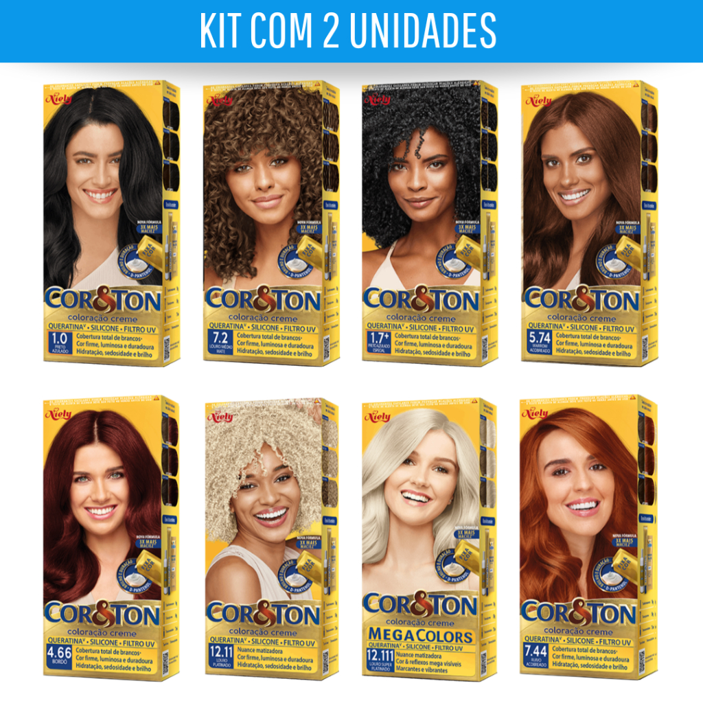 Kit Com 2 Unidades De Tinta Cor&Ton - Escolha Sua Cor Preferida!