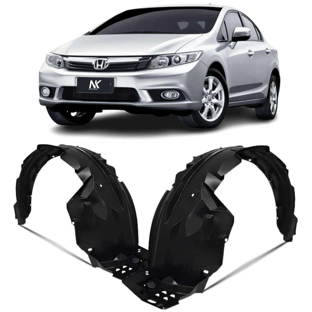 Detalhes do Par/Un Parabarro Dianteiro Civic 2012 2013 2014 2015 2016 Casca de Ovo Asa Urubu Protetor Lama