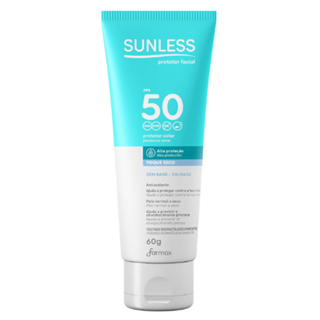 Protetor solar facial Sunless Sem Base FPS 50, 60 g em Oferta na Shopee