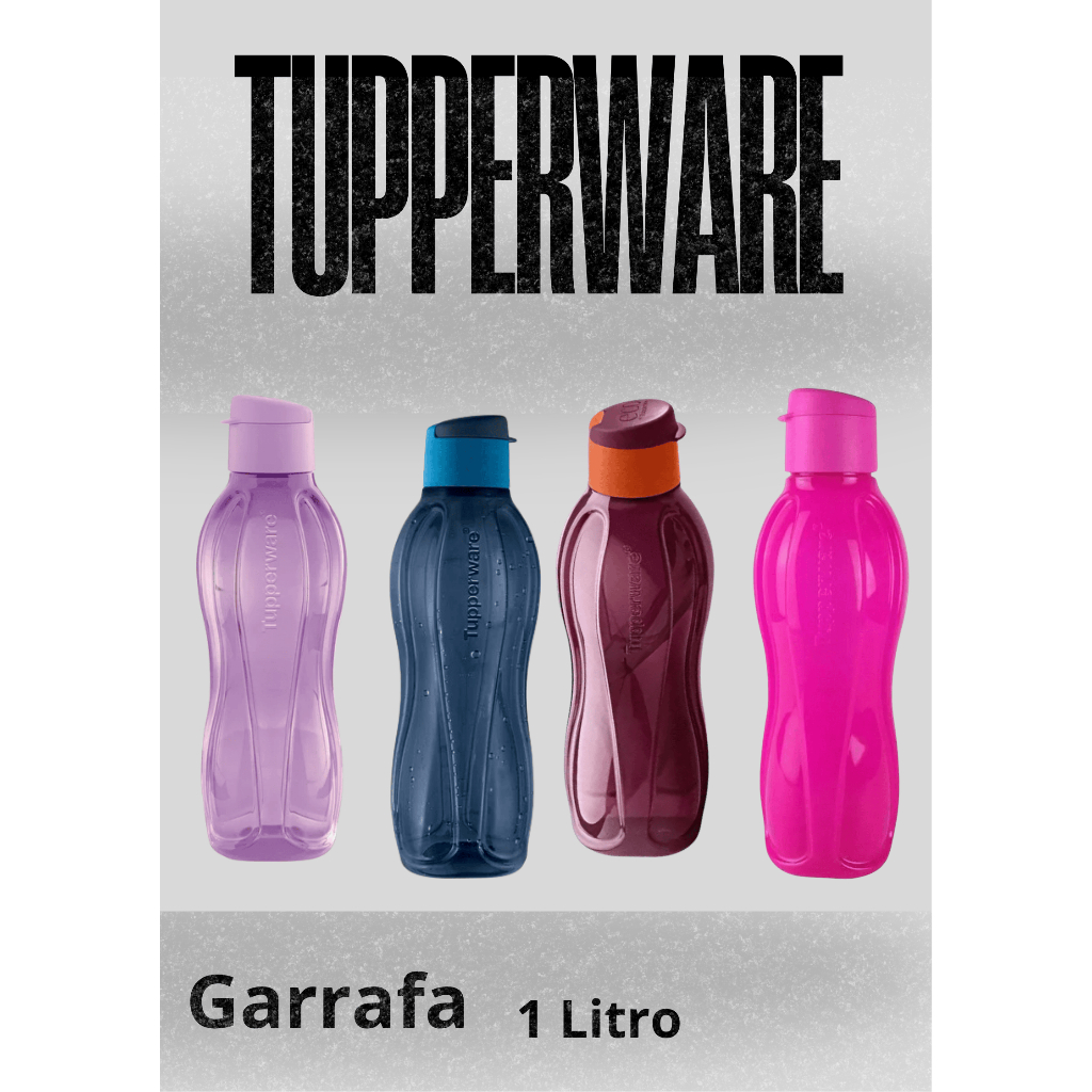 Eco Tupper Garrafa de Água 1 litro Eco Tupper Plus - 𝚃𝚞𝚙𝚙𝚎𝚛𝚠𝚊𝚛𝚎 Original