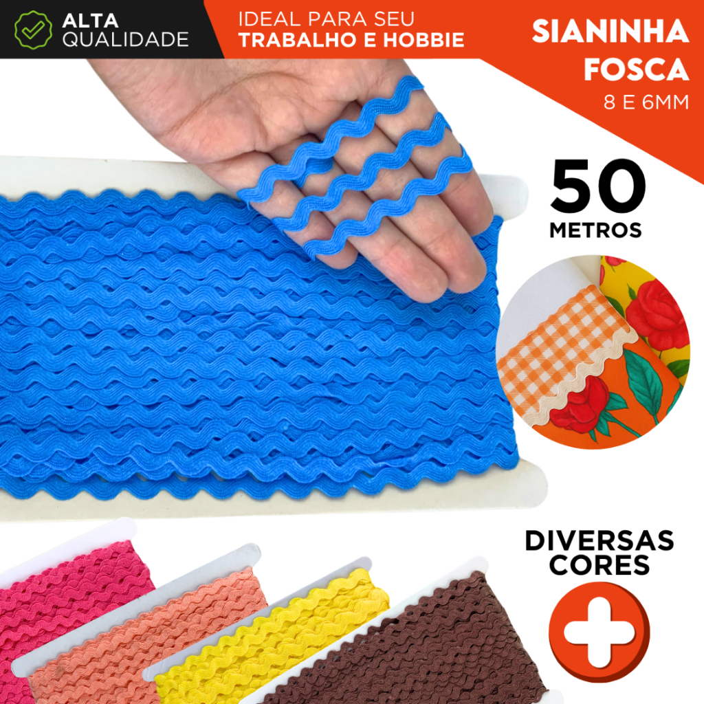 Sianinha Fosca C/50 Metros – Toque Delicado Ideal para Bordados, Decoração e Artesanato entre outros