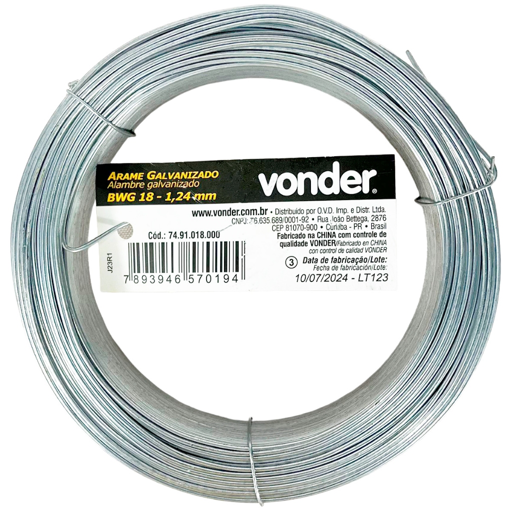 Arame Galvanizado BWG18 de 1kg