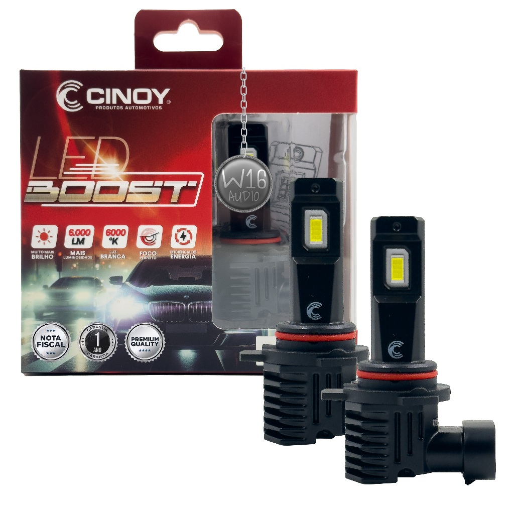 Par Lâmpadas Led Boost Cinoy 6000 Lumens 12v Sem Erro em Oferta na Shopee