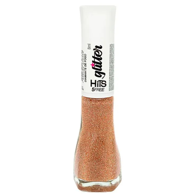 Esmalte Glitter Diamante Fogo Hits 8ml - Beauty