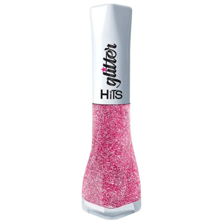 Esmalte Hits Glitter Caracas Rosa 8ml em Oferta na Shopee